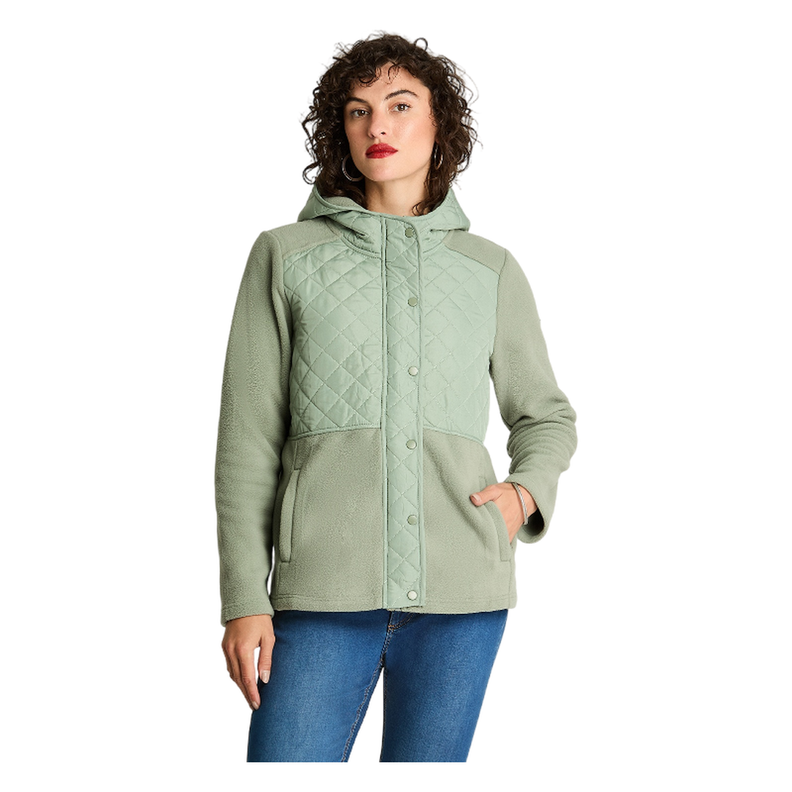 Polerón Manga Larga Polar Quilt Básico Verde-0