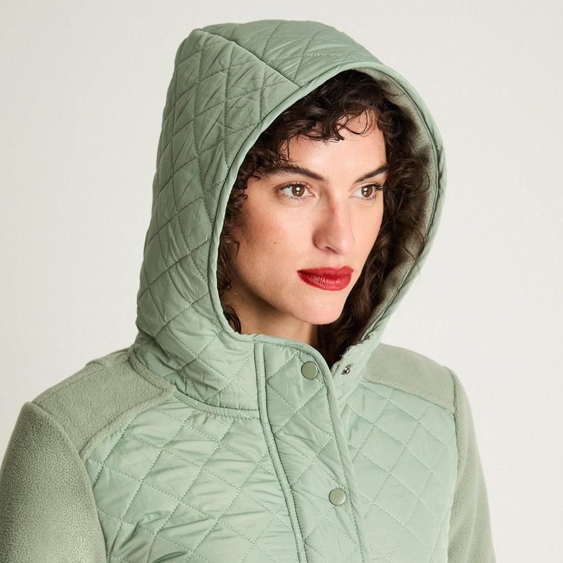 Polerón Manga Larga Polar Quilt Básico Verde-2