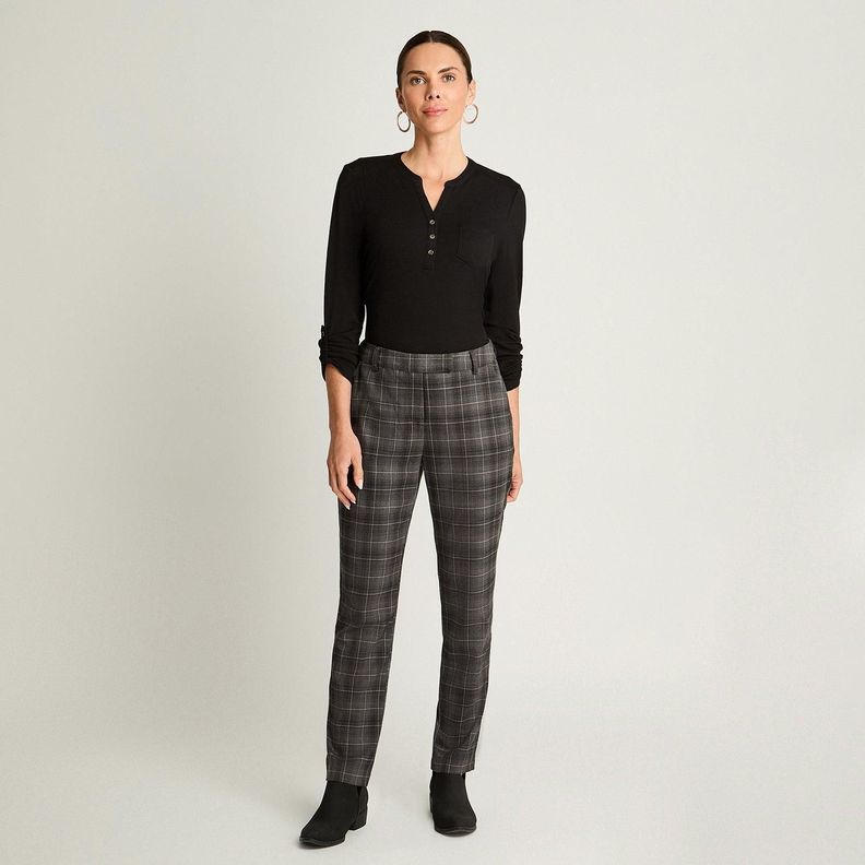 Pantalón Slim Print Gris-2