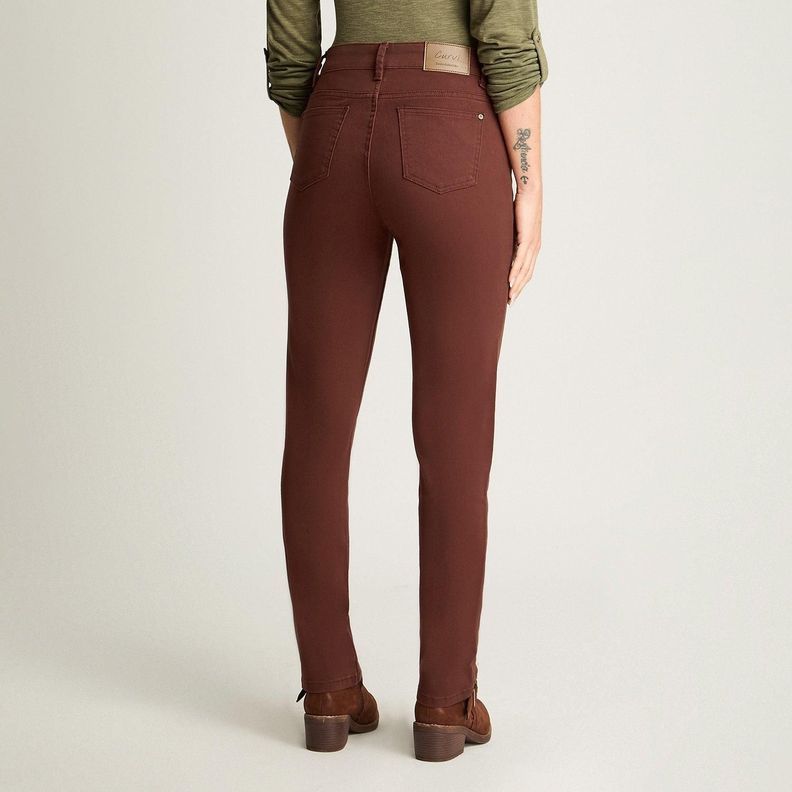 Jeans Recto 5 Bolsillos Terracota-1
