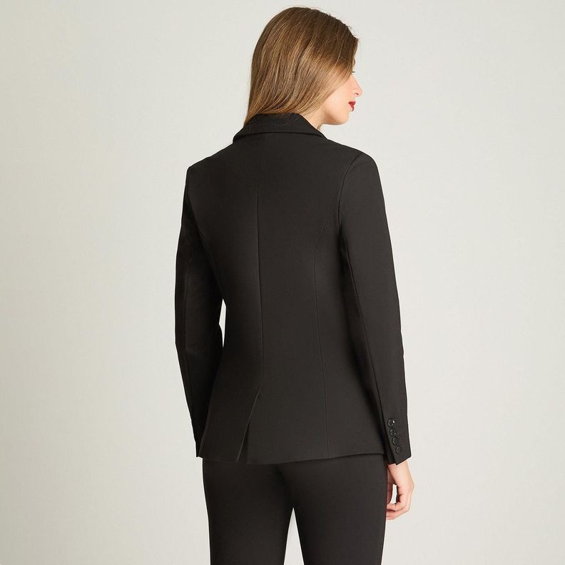 Blazer Manga Larga Punto Roma Negro-1