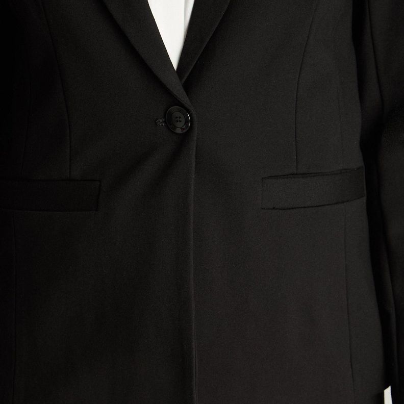 Blazer Manga Larga Punto Roma Negro-2