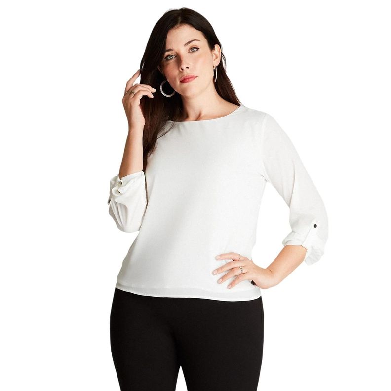 Blusa Crudo Manga Larga-0