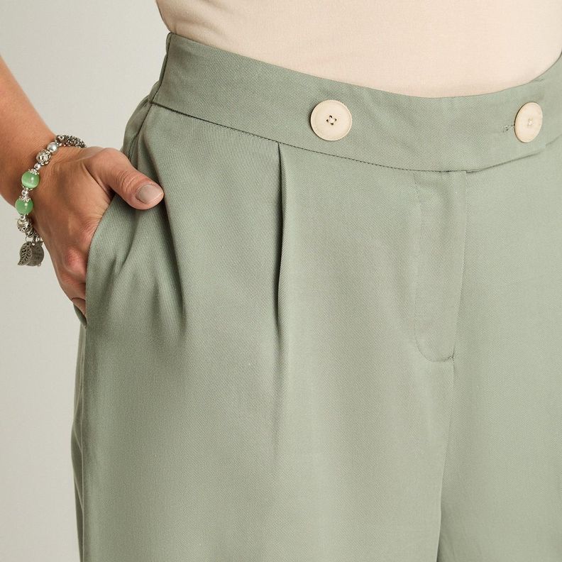 Pantalón Lyocell Verde-2