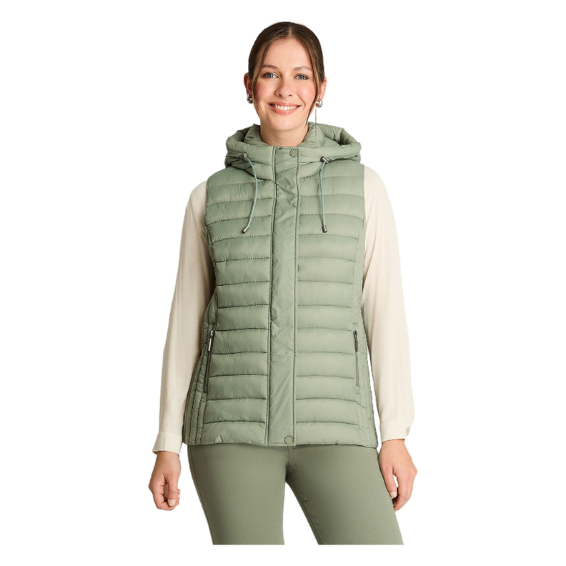 Parka Basica Sin Mangas Verde-0