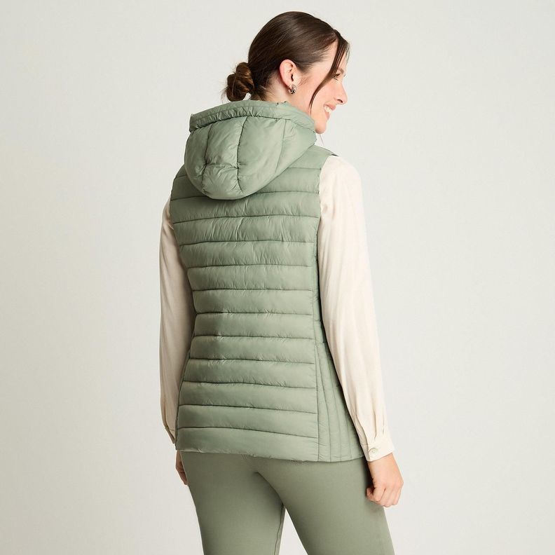 Parka Basica Sin Mangas Verde-1