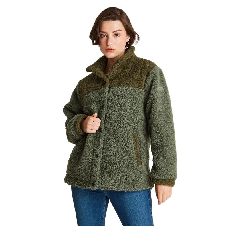 Polerón Sherpa Bicolor Verde-0