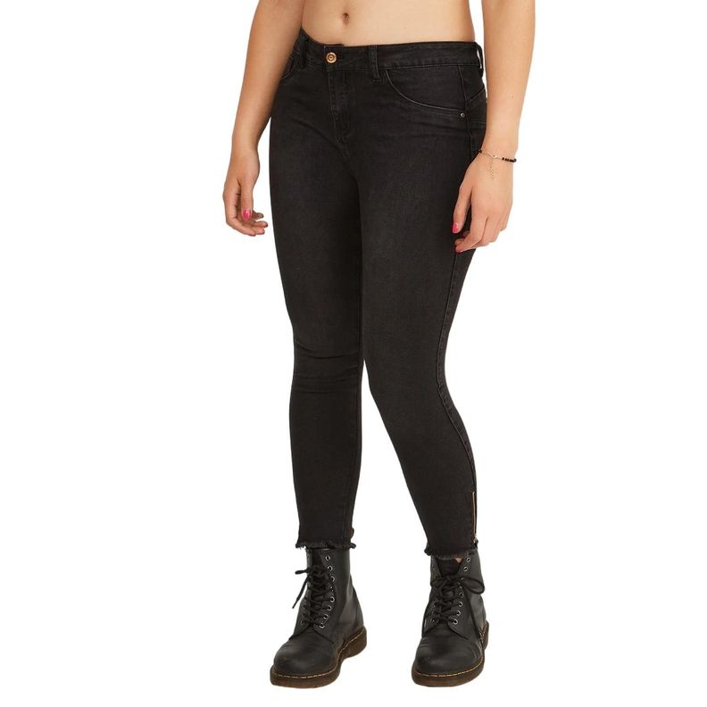 Jeans 5 Bolsillos Skinny Con Cierre En Bota-0