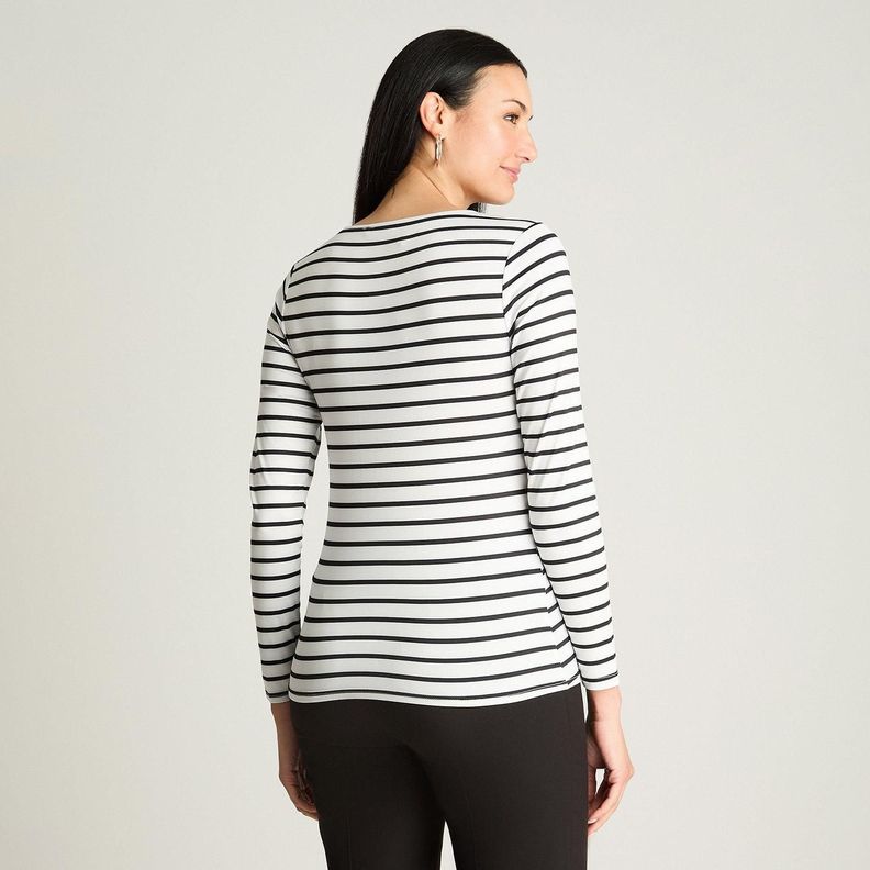 Polera Manga Larga Escote Redondo Crudo-0