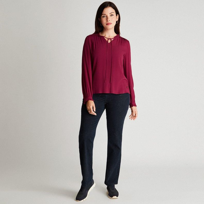 Blusa Magenta Manga Larga-3