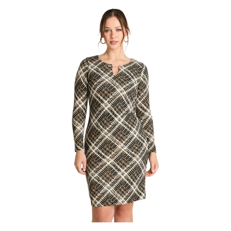 Vestido De Camant Manga Larga Beige-0