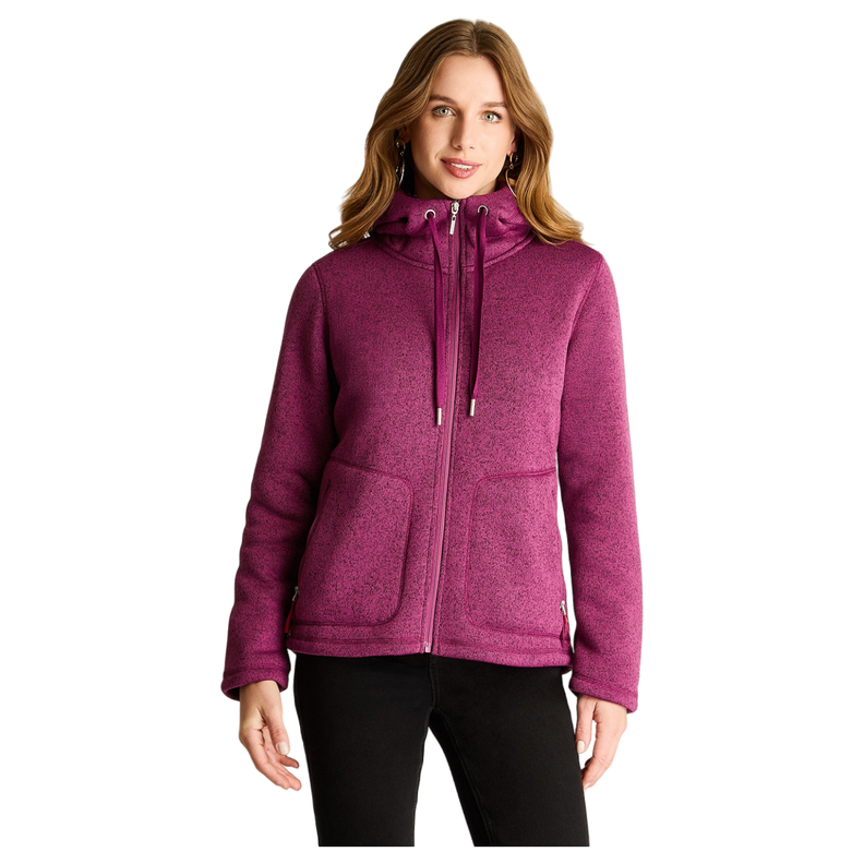 Polerón Jersey Melange Bondeado Coral Fleece Magenta-4