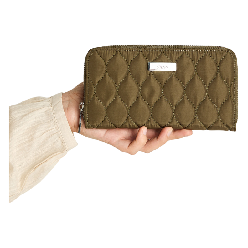 Billetera De Tela Con Quilt Verde-0