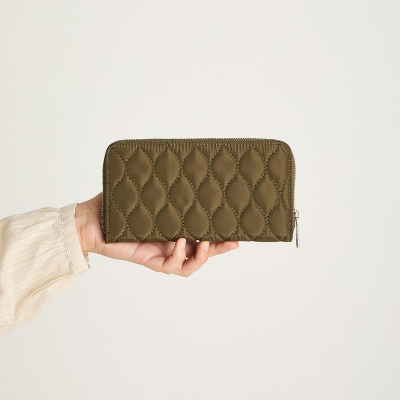 Billetera De Tela Con Quilt Verde-1
