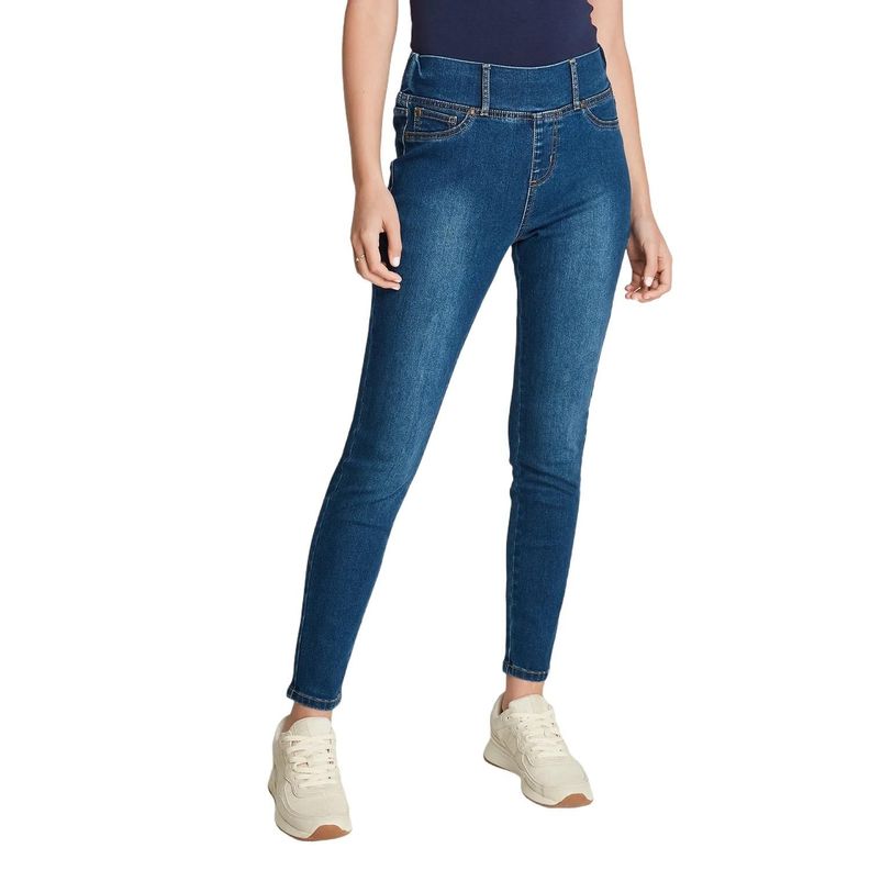 Skinny Jeans Azul Pretina Ancha-0