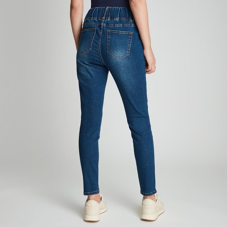 Skinny Jeans Azul Pretina Ancha-1