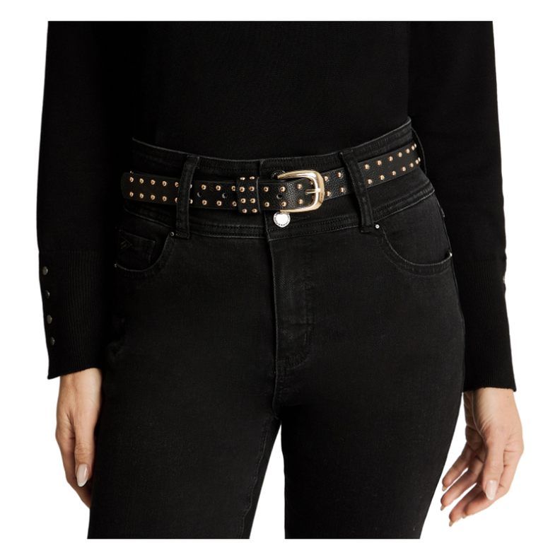 Cinturón Con Strass Negro-0