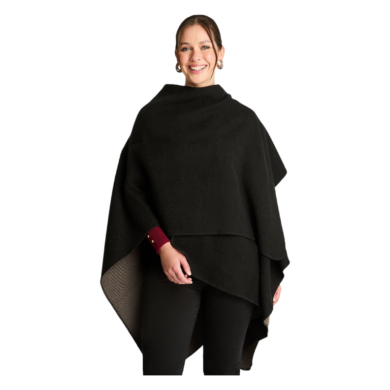 Poncho Tejido Negro-0