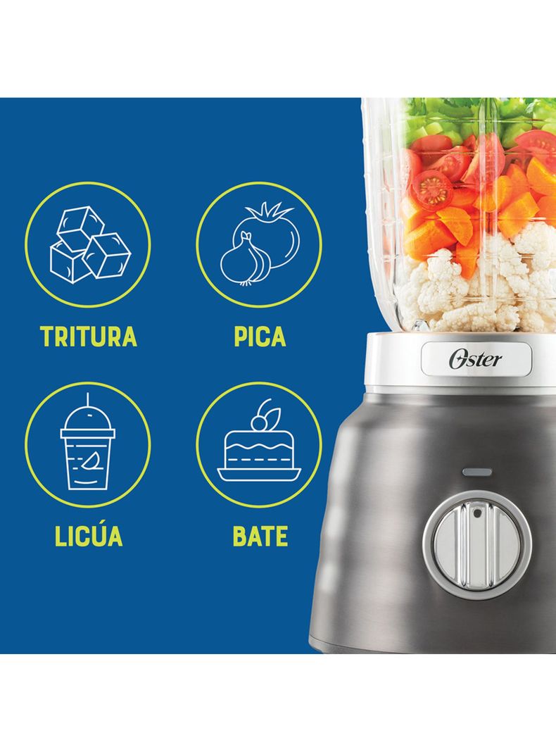 Licuadora Osterizer® Max Vaso de Vidrio 1.75 L BLSTPBRGR-3