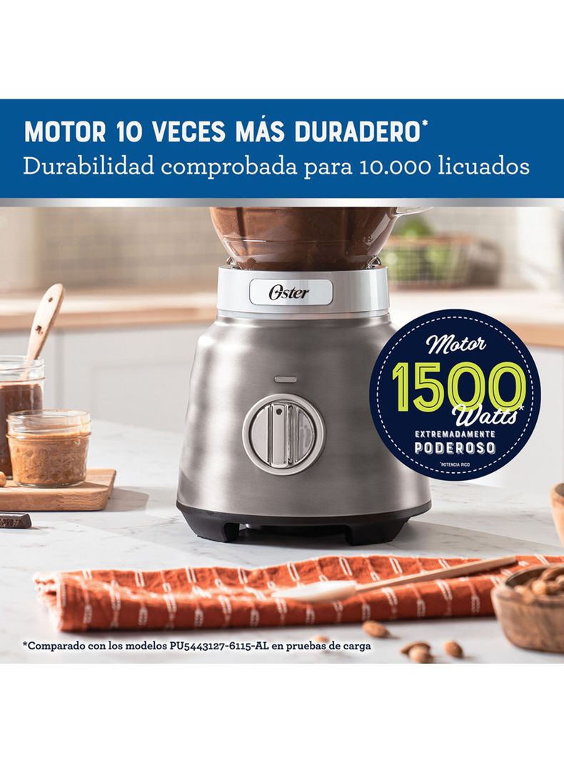 Licuadora Osterizer® Max Vaso de Vidrio 1.75 L BLSTPBRGR-4