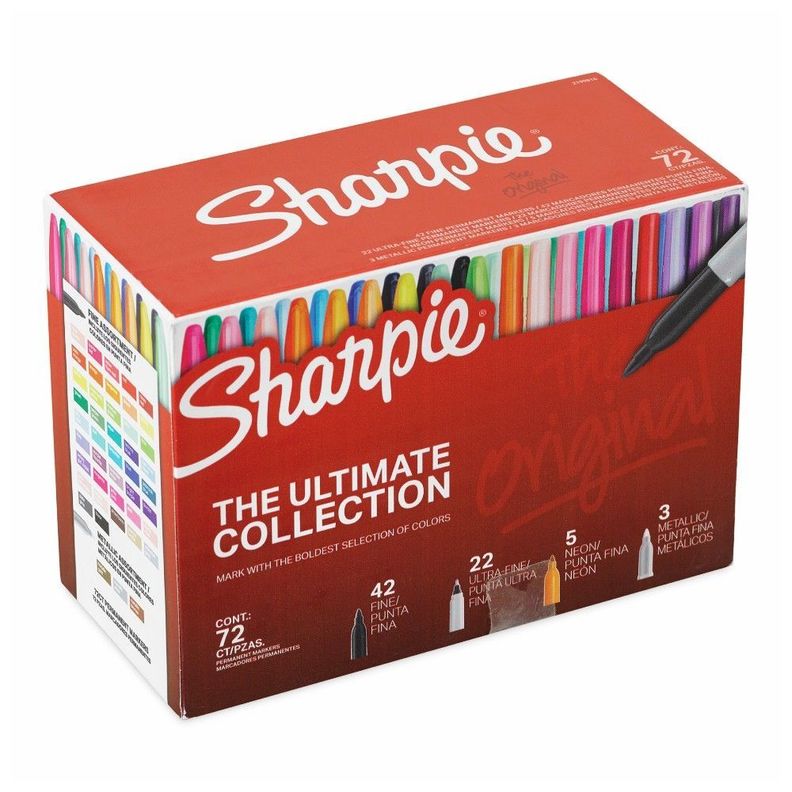 Caja 72 Marcadores Sharpie Punta Fina Y Ultra Fina-1