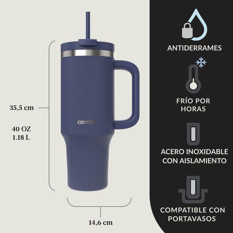 Botella Contigo® Streeterville leak-proof 1.18 Lt Azul-7