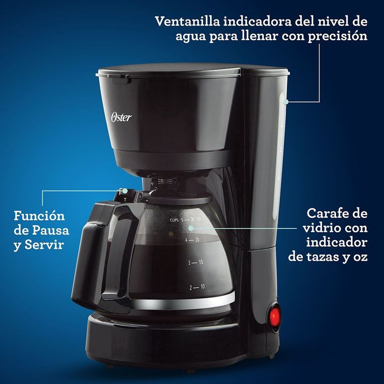 Cafetera Oster® de 5 tazas con filtro permanente BVSTDC05-5