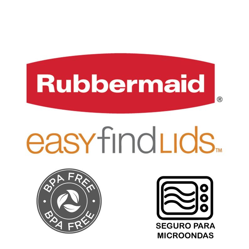 4 Contenedores Herméticos 1.3 Lt Easy Find Lids Rubbermaid-3