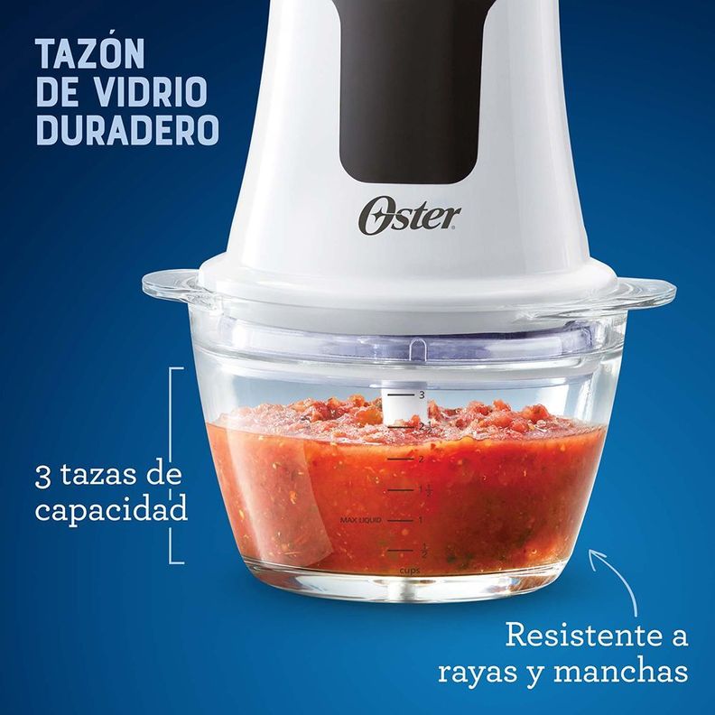Mini picadora Oster® 3 tazas con tazón de vidrio FPSTFP3340-3