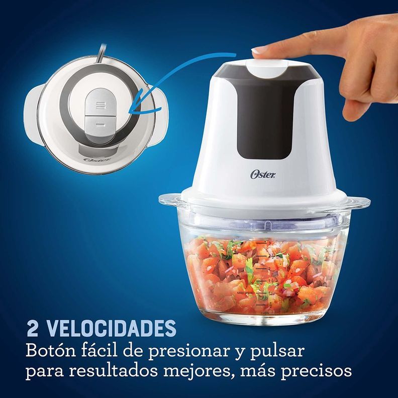 Mini picadora Oster® 3 tazas con tazón de vidrio FPSTFP3340-2