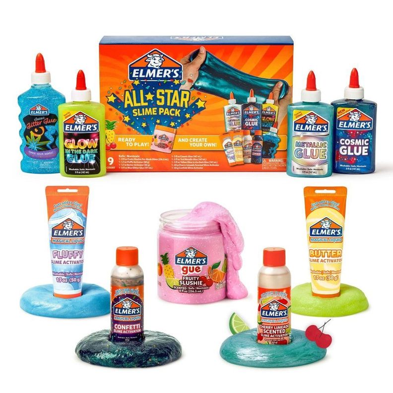 Kit Slime All Star Elmer's 9 Piezas-0