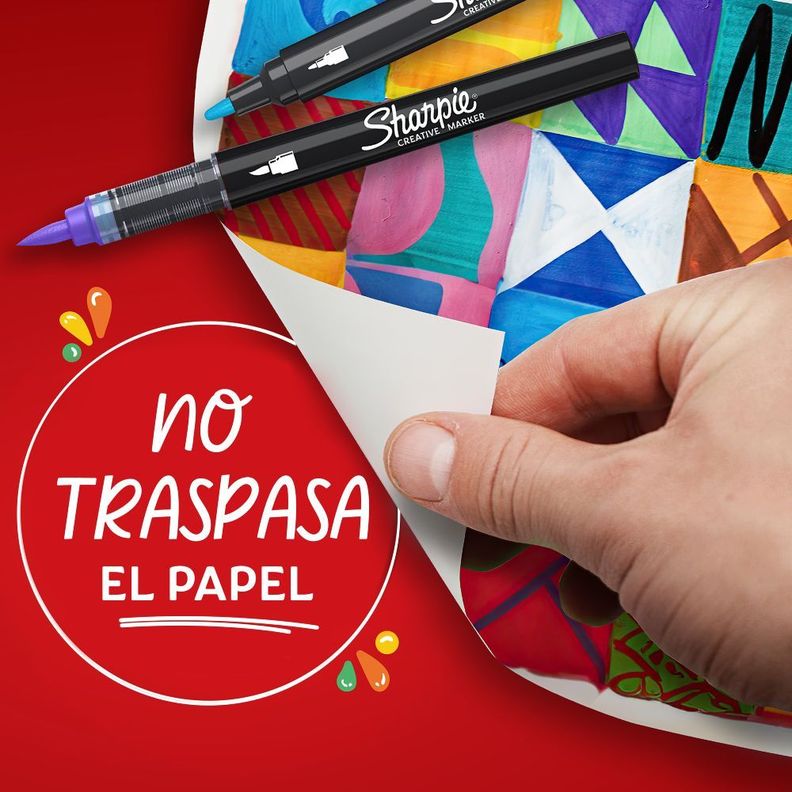 2 Marcadores Sharpie Acrilicos Punta Bala Colores Surtidos-1
