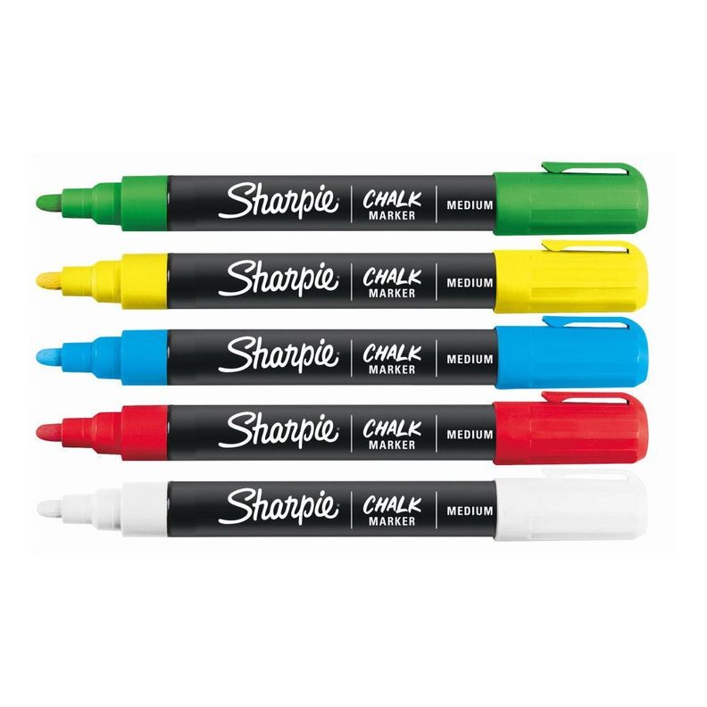 5 Marcadores Tiza Liquida Sharpie Chalk Colores Surtidos-2