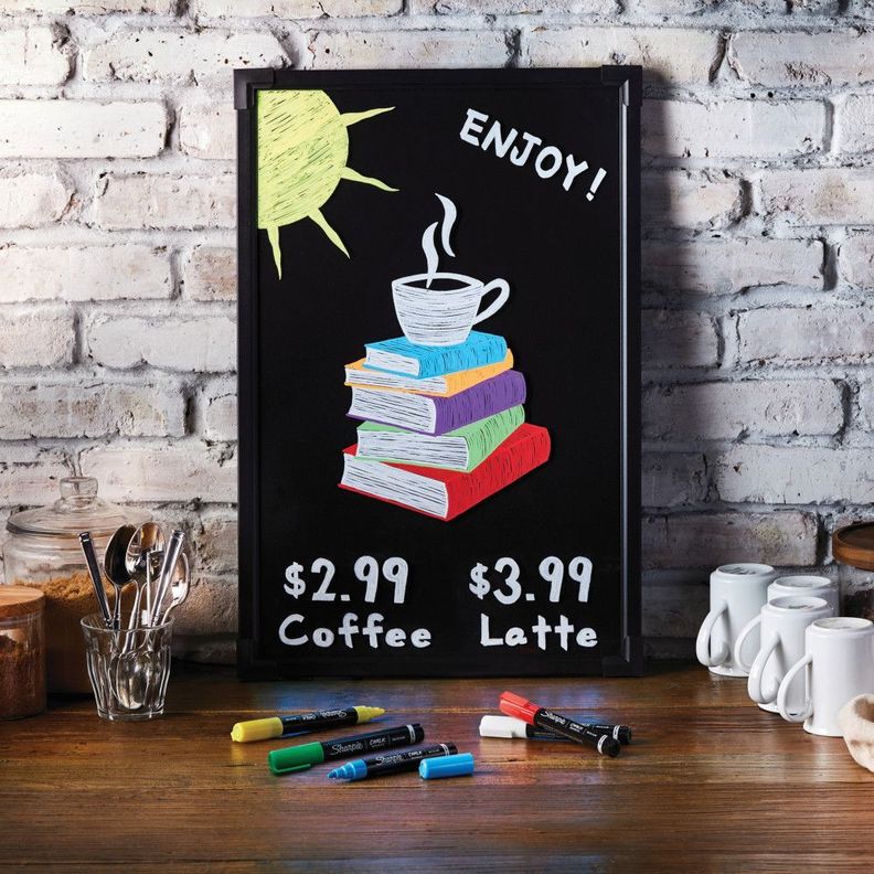 5 Marcadores Tiza Liquida Sharpie Chalk Colores Surtidos-3
