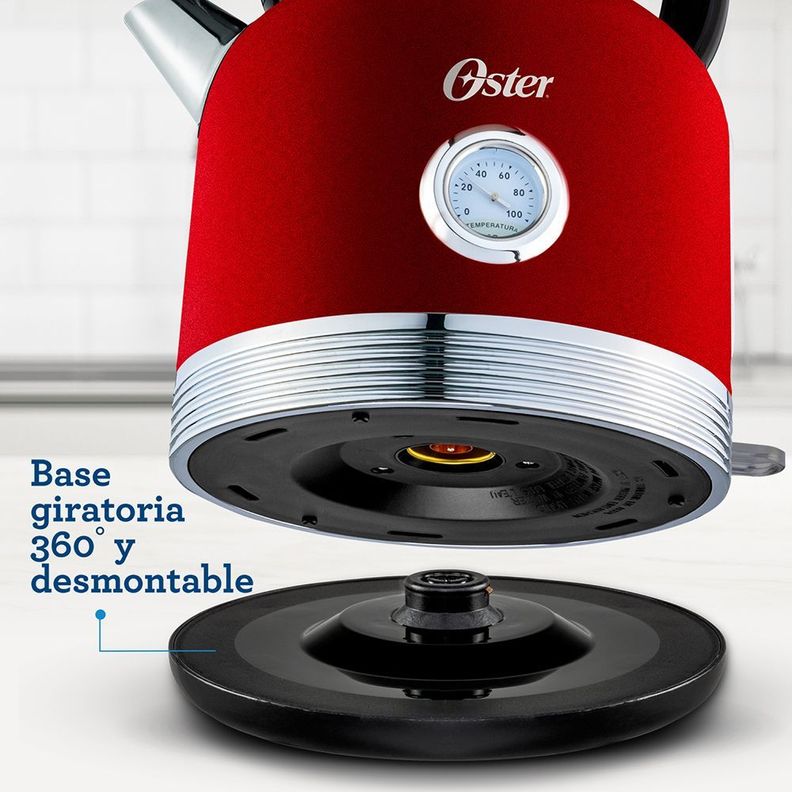 Hervidor eléctrico Oster® con capacidad de 2.5 L BVSTKT900R-3