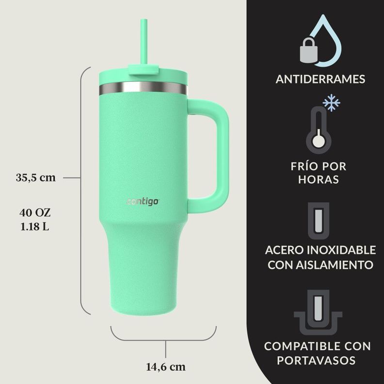 Botella de Agua Streeterville Green Contigo® 1.18 Lt-6