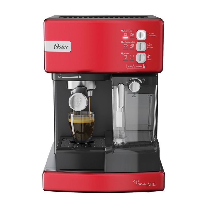 Cafetera automática de espresso roja Oster® PrimaLatte™ BVSTEM6603R-0