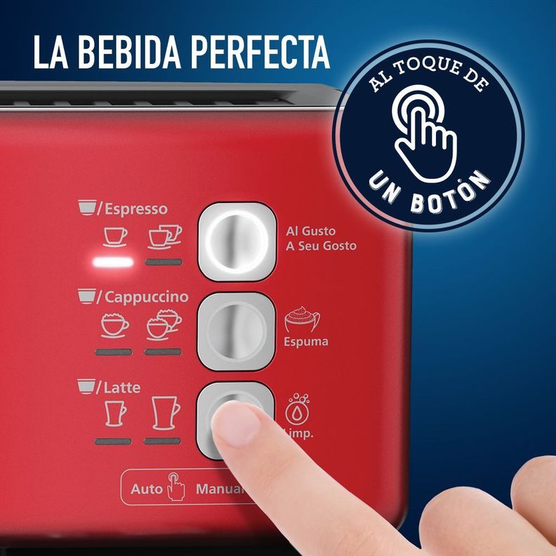 Cafetera automática de espresso roja Oster® PrimaLatte™ BVSTEM6603R-5