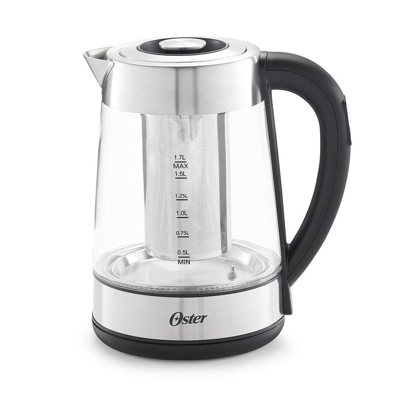 Hervidor eléctrico Oster® de vidrio con selección de temperatura e infusor de té BVSTKT8990-0