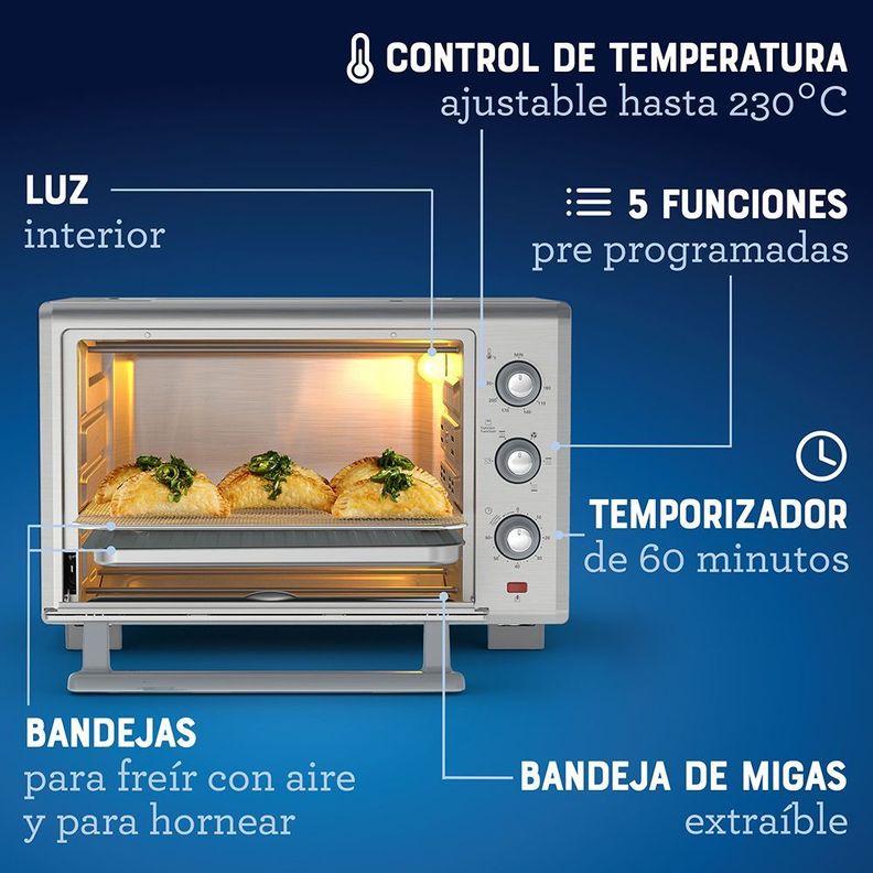 Horno con freidora de aire Oster® de 35L TSSTTVLS35-6