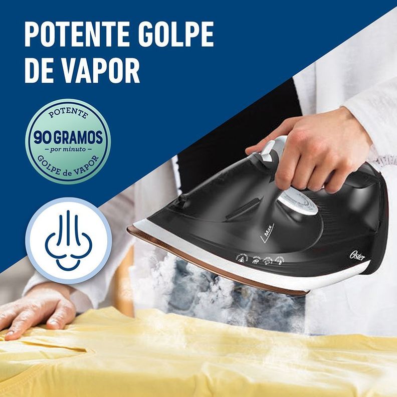 Plancha con suela grande de cerámica Oster® GCSTEP2501-3