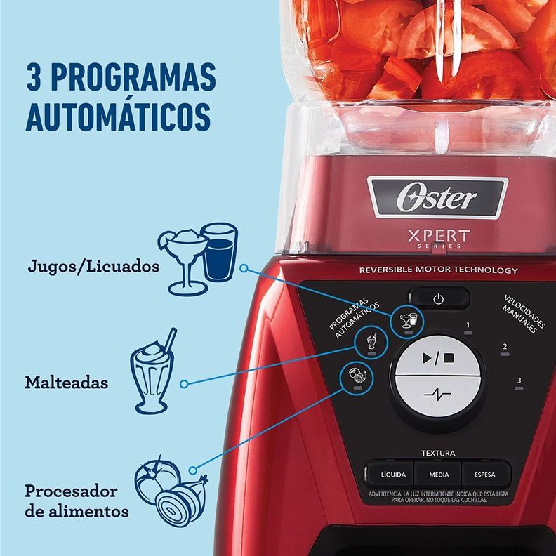 Licuadora Xpert Series™ roja control de textura y Blend N Go BLST3BRPG-1
