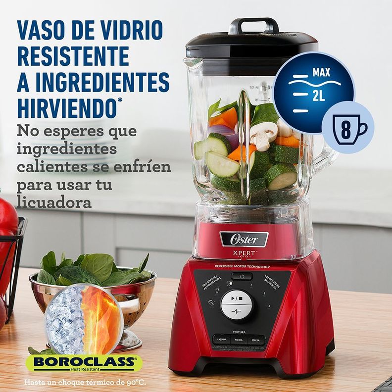 Licuadora Xpert Series™ roja control de textura y Blend N Go BLST3BRPG-3