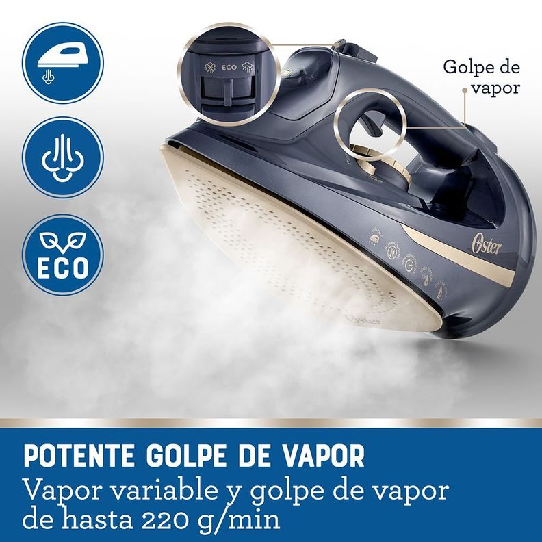 Plancha de vapor inalámbrica Oster® 2 en 1 cerámica GCSTCC5000-3