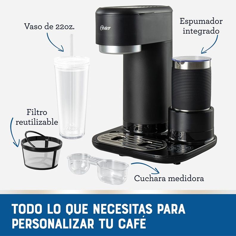 Cafetera Latte Oster® Con Espumador Bvstdc02b-6