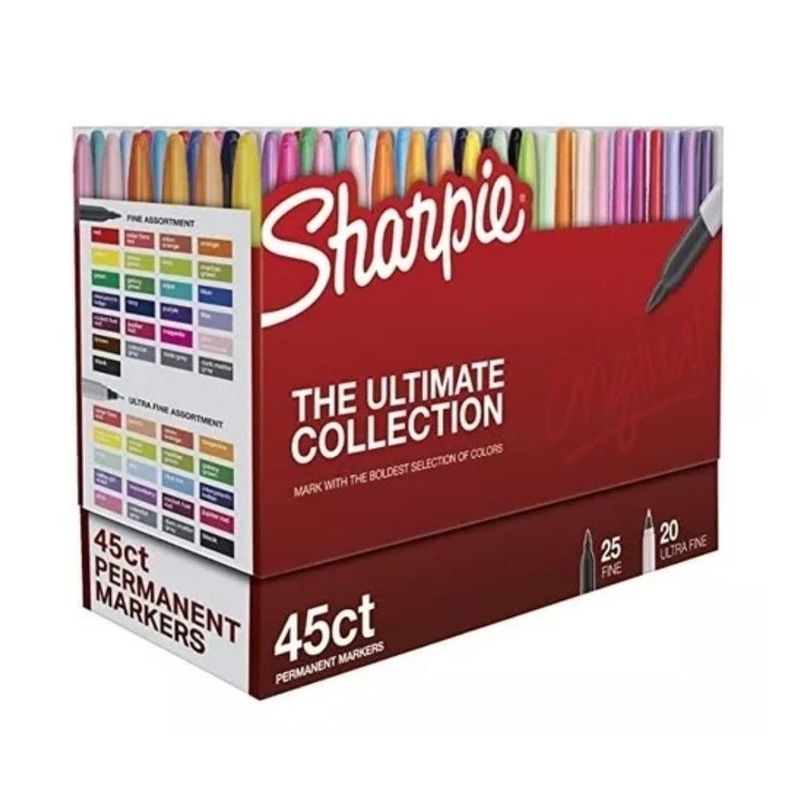 Caja 45 Marcadores Sharpie Punta Fina Y Ultra Fina-1