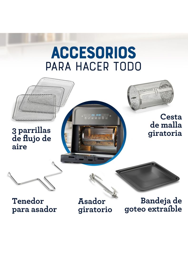 Súper freidora de aire Oster® 10 litros CKSTAFOV3-6