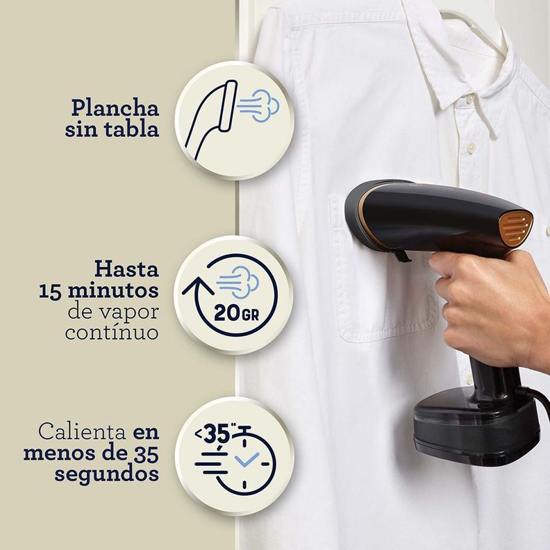 Plancha a vapor vertical de mano plegable Oster® Negro GCSTFS300-5