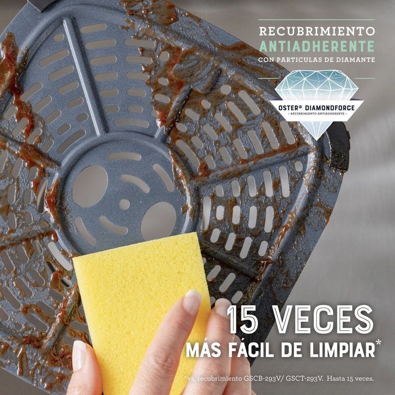 Freidora de Aire Digital 4L Oster DiamondForce 10 Programas Automáticos CKSTAF40WDDF-6