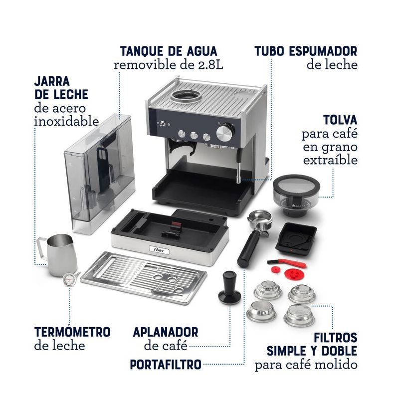 Cafetera para Espresso Oster® Perfect Brew BVSTEM7400-6